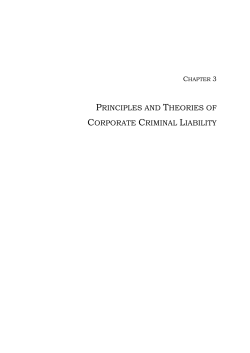 principles and theories of corporate criminal liability