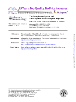 Antibody-Mediated Transplant Rejection The Complement System and