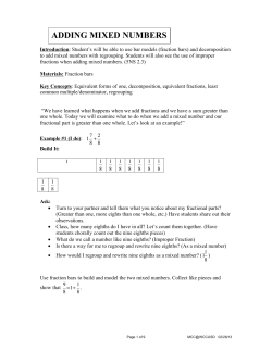 Adding Mixed Numbers