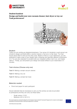 Student handout Design and build your own vacuum cleaner, hair
