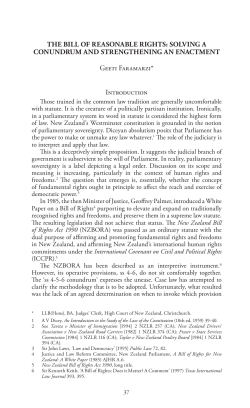 THE BILL OF REASONABLE RIGHTS: SOLVING A