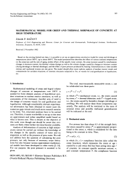 MATHEMATICAL MODEL FOR CREEP AND THERMAL