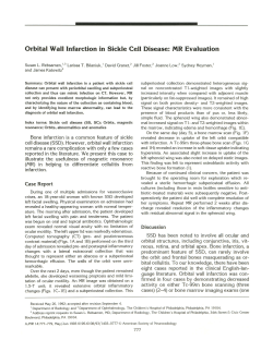 Orbital Wall Infarction in Sickle Cell Disease