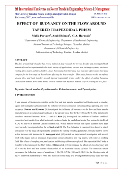 effect of buoyancy on the flow around tapered trapezoidal prism