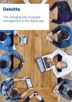 Changing role of people management in the digital era