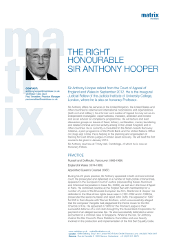 Sir Anthony offers his services in the United Kingdom, the United