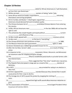 Chapter 16 Review - Ucon Elementary School