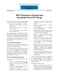 PDF: SEC Proposes to Expand and Accelerate Form 8