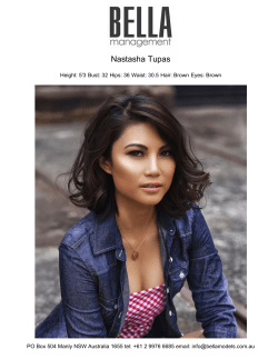 Nastasha Tupas - Bella Management