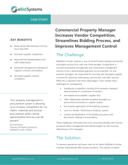 Commercial Property Manager Increases Vendor Competition