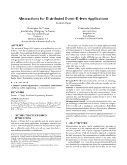 Abstractions for Distributed Event-Driven Applications