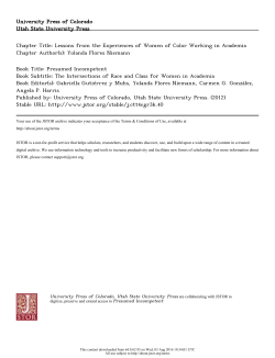 Presumed Incompetent: The Intersections of