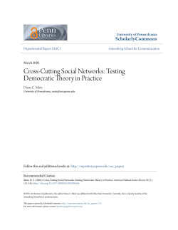 Cross-Cutting Social Networks: Testing Democratic Theory in Practice