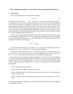 Poles and Amplitude Response