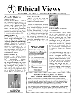 Ethical Views - Philadelphia Ethical Society