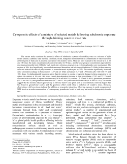Cytogenetic effects of a mixture of selected metals following