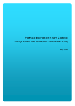 Postnatal Depression in New Zealand