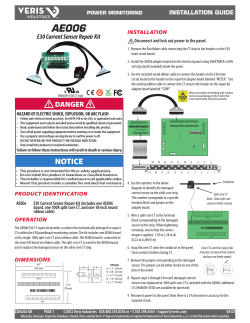 NOTICE - Veris Industries