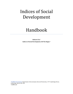 Indices of Social Development Handbook