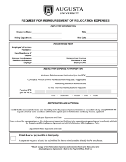Accounts Payable Relocation and Moving Expense Agreement