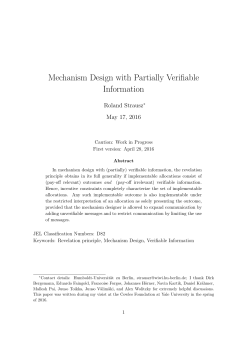 Mechanism Design with Partially Verifiable