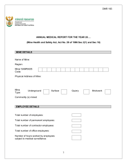 DMR 165 MHS Annual Medical Report