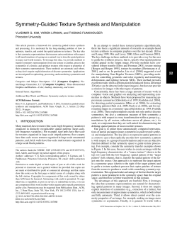 Symmetry-guided texture synthesis and manipulation