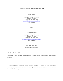 Capital-structure changes around IPOs