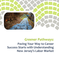 Greener Pathways - New Jersey Department of Labor