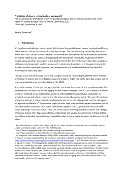 Prohibition of slavery