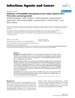 Inhibition of Poly (ADP-ribose) polymerase impairs Epstein Barr