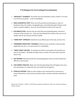 tips to overcome procrastination.