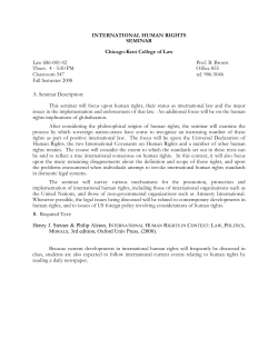 international human rights - Chicago-Kent