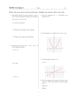 MTH-112 Quiz 1 - Shelton State