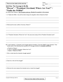 Unit One: The Courage to Be Me