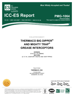PMG-1064 - ICC-ES PMG Listing Program