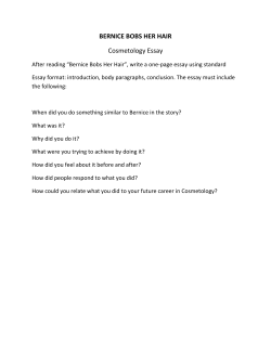 BERNICE BOBS HER HAIR Cosmetology Essay