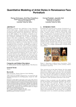 Quantitative Modeling of Artist Styles in Renaissance Face Portraiture