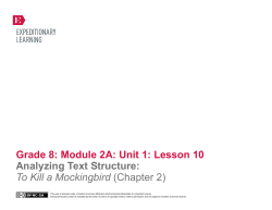Grade 8: Module 2A: Unit 1