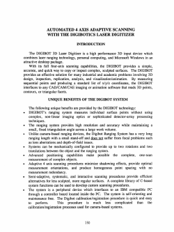 Automated 4 Axis Adaptive Scanning With the Digibotics Laser