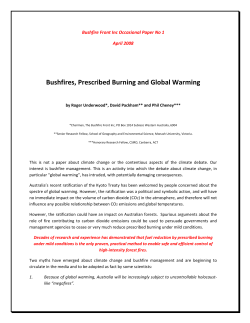 Fuel Reduction Burning, Carbon Dioxide and Global Warming