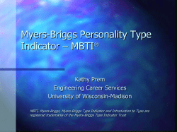 Myers-Briggs Personality Type Indicator