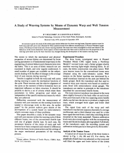 A Study of Weaving Systems by Means of Dynamic Warp and Weft