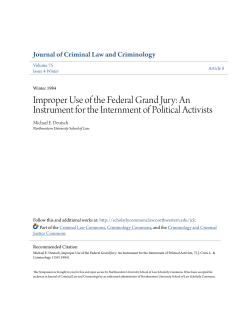 Improper Use of the Federal Grand Jury