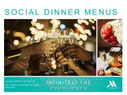 our Social Dinner Menus - Chicago Marriott Naperville