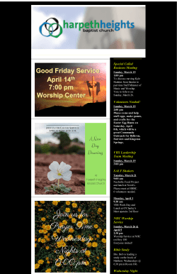 Current newsletter - Harpeth Heights Baptist Church