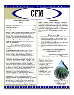 Tech Sheet - Modern Ag Products LLC Home page
