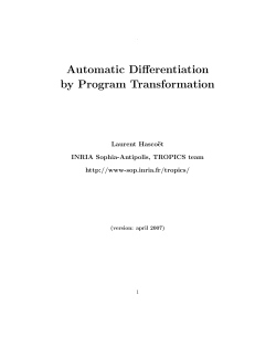 Automatic Differentiation by Program Transformation