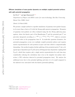 Efficient simulation of wave-packet dynamics on multiple coupled