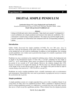 digital simple pendulum